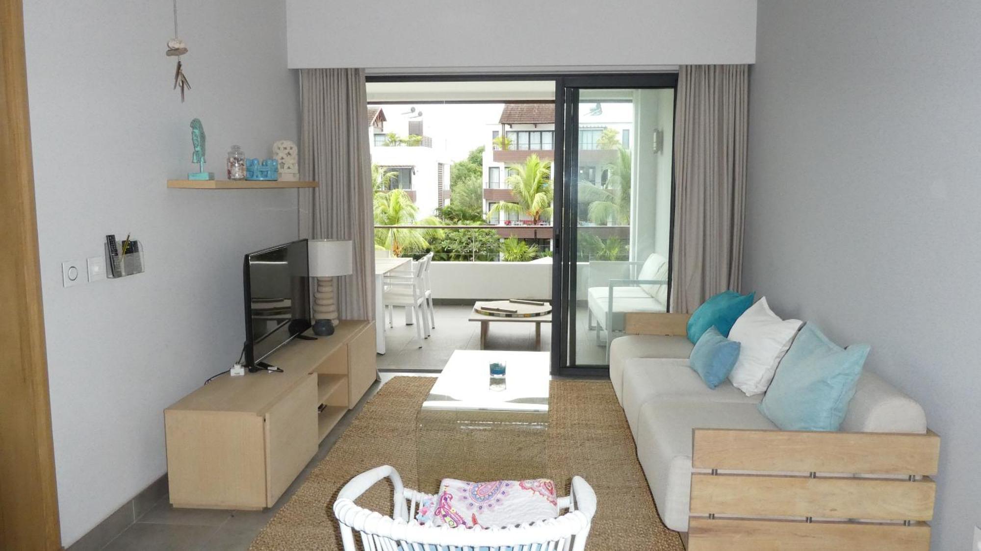 Appartement Le Dauphin Du Lagon Bleu - Plages De Mont Choisy Et De Trou Aux Biches Гранд-Бэй Экстерьер фото